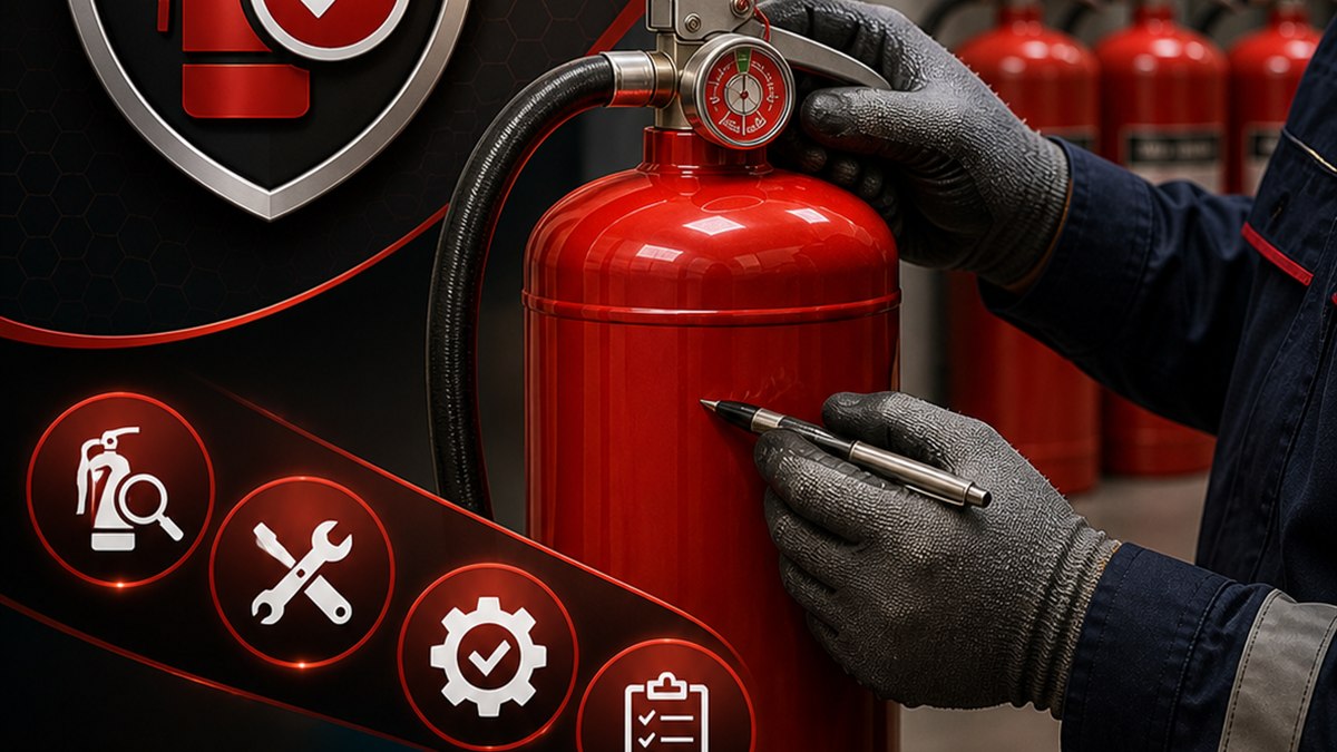 Dubai fire extinguisher maintenance checklist for AMC inspection and service