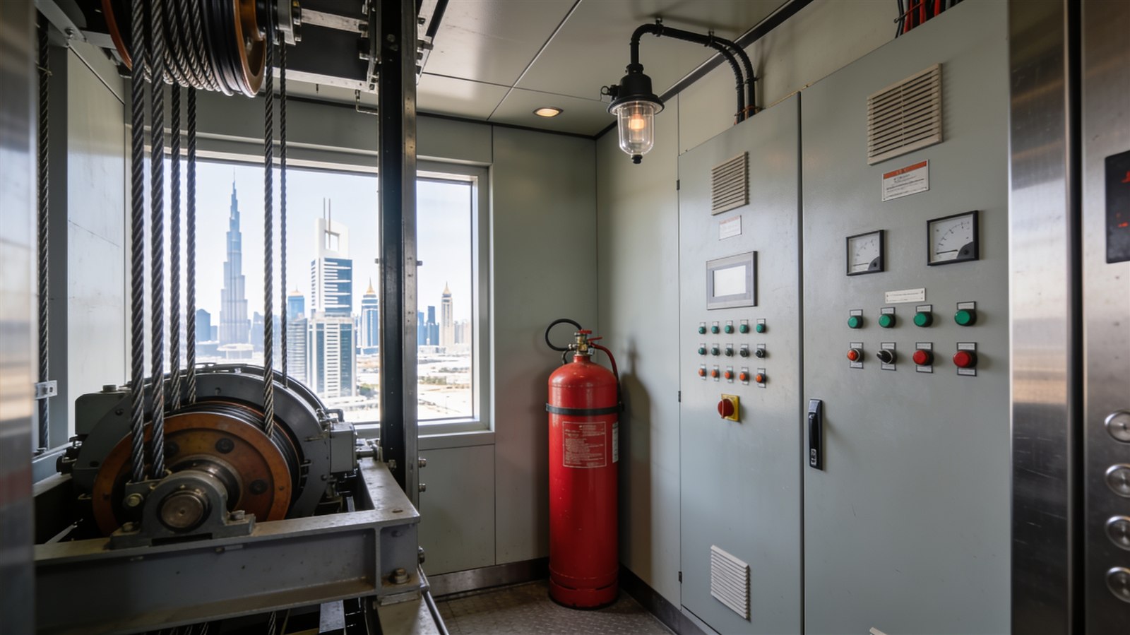 Lift Machine Room Fire Suppression Dubai: Elevator Room Protection Guide