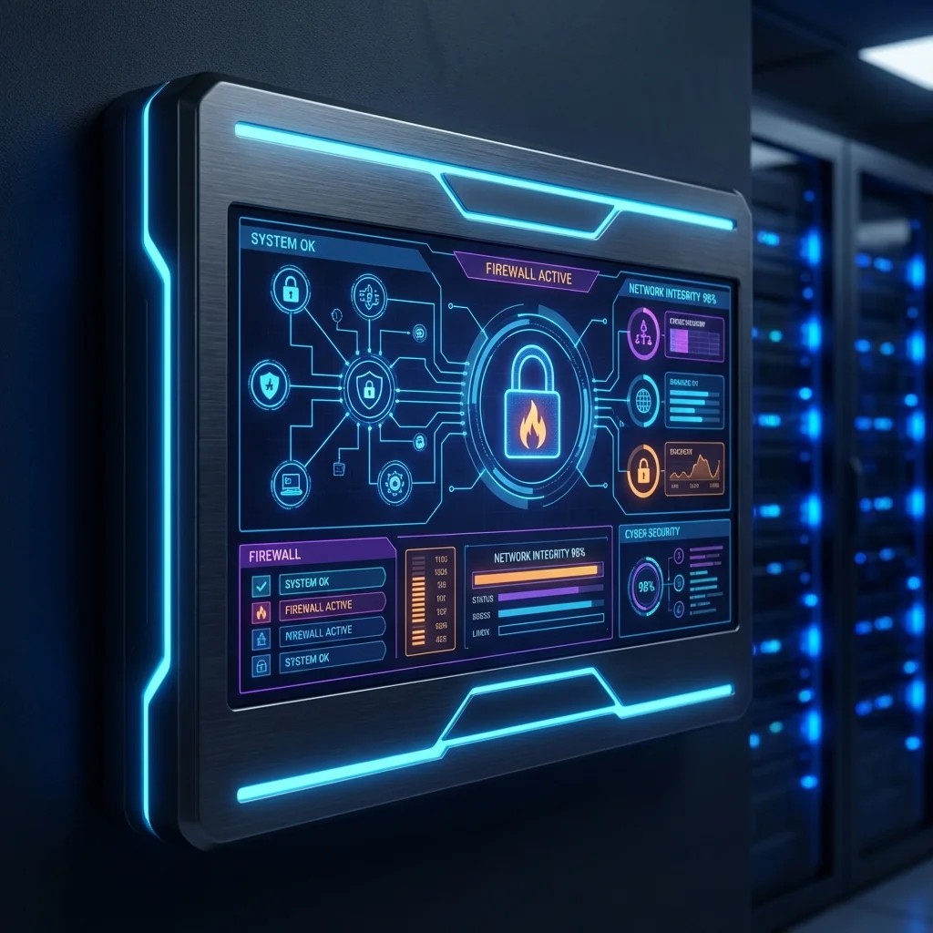 Smart fire alarm system control room in Dubai