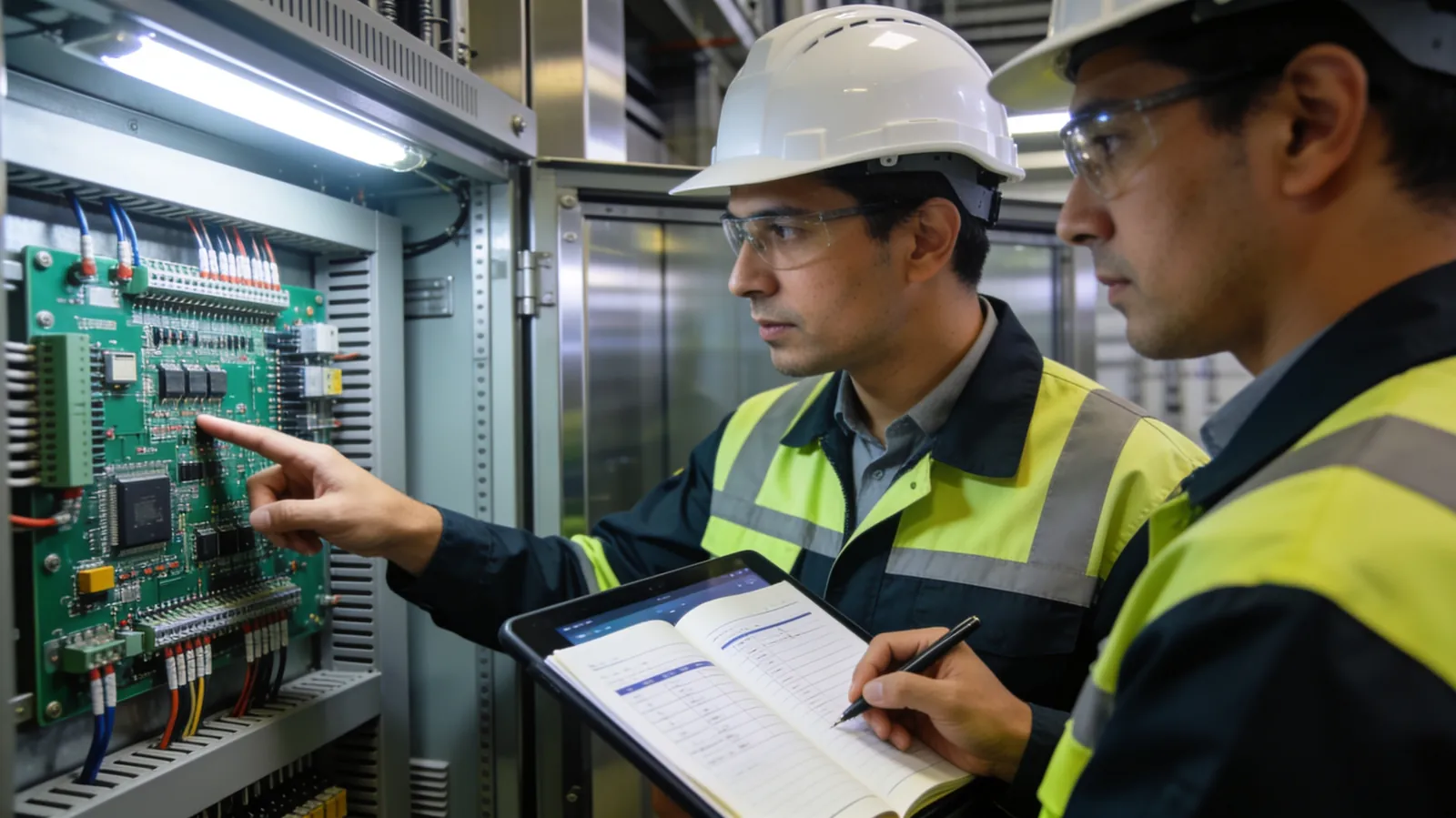 Elevator AMC takeover handover inspection of lift controller in Dubai