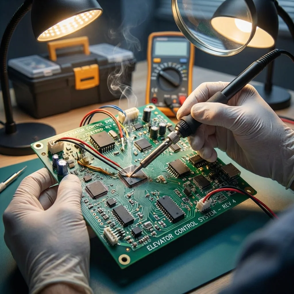 Elevator control panel diagnostics and maintenance