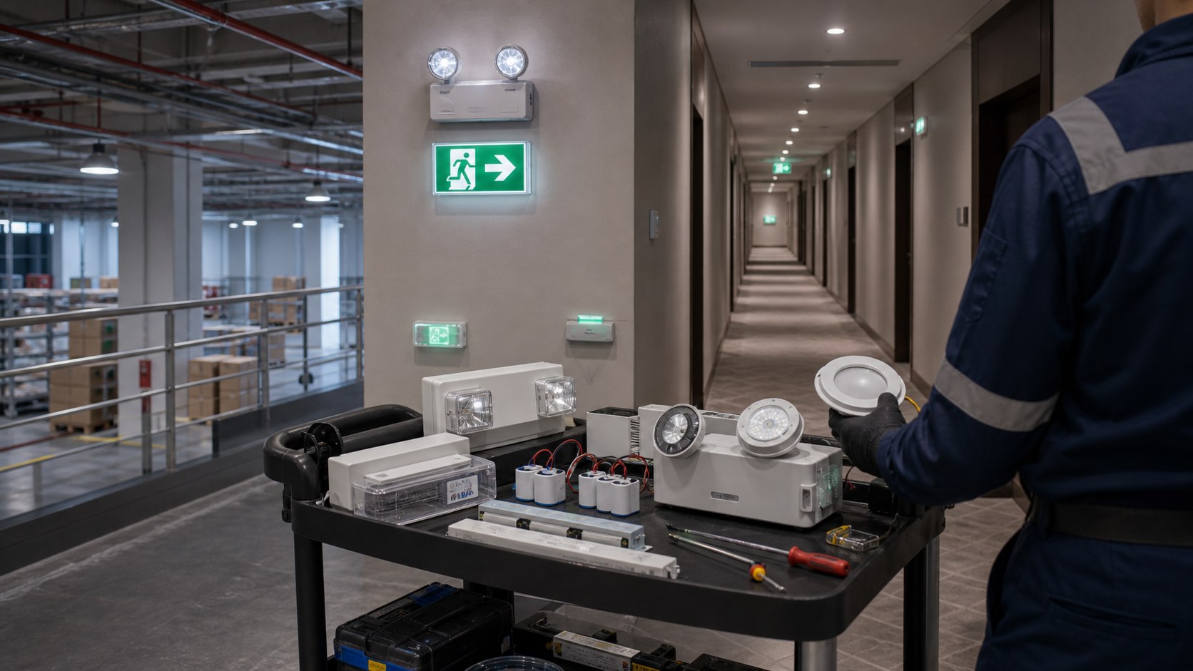 Emergency lighting AMC Dubai for towers malls hotels and warehouses