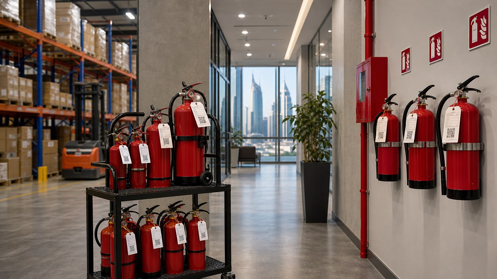 Fire extinguisher maintenance for commercial and industrial properties in Dubai
