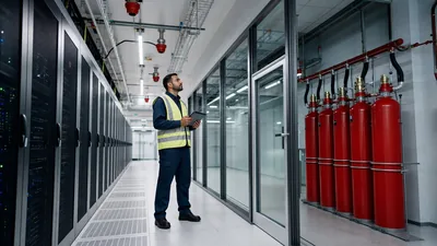 FM200 fire suppression system Dubai server room