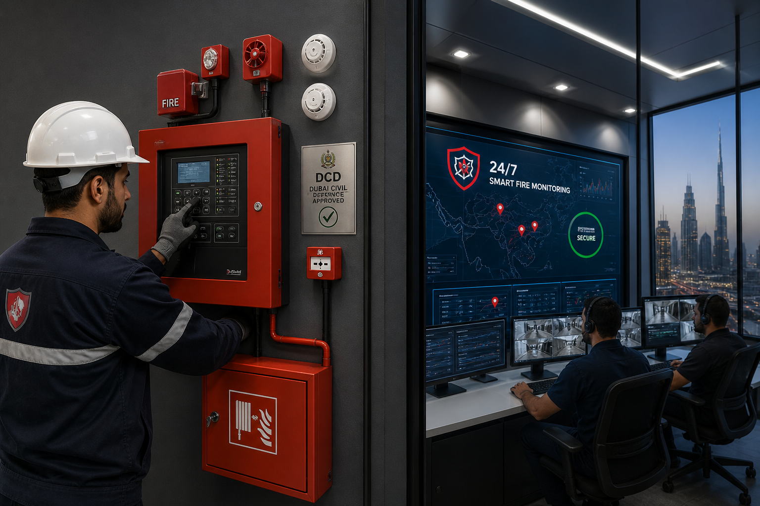 Fire alarm installation and site visit image Dubai