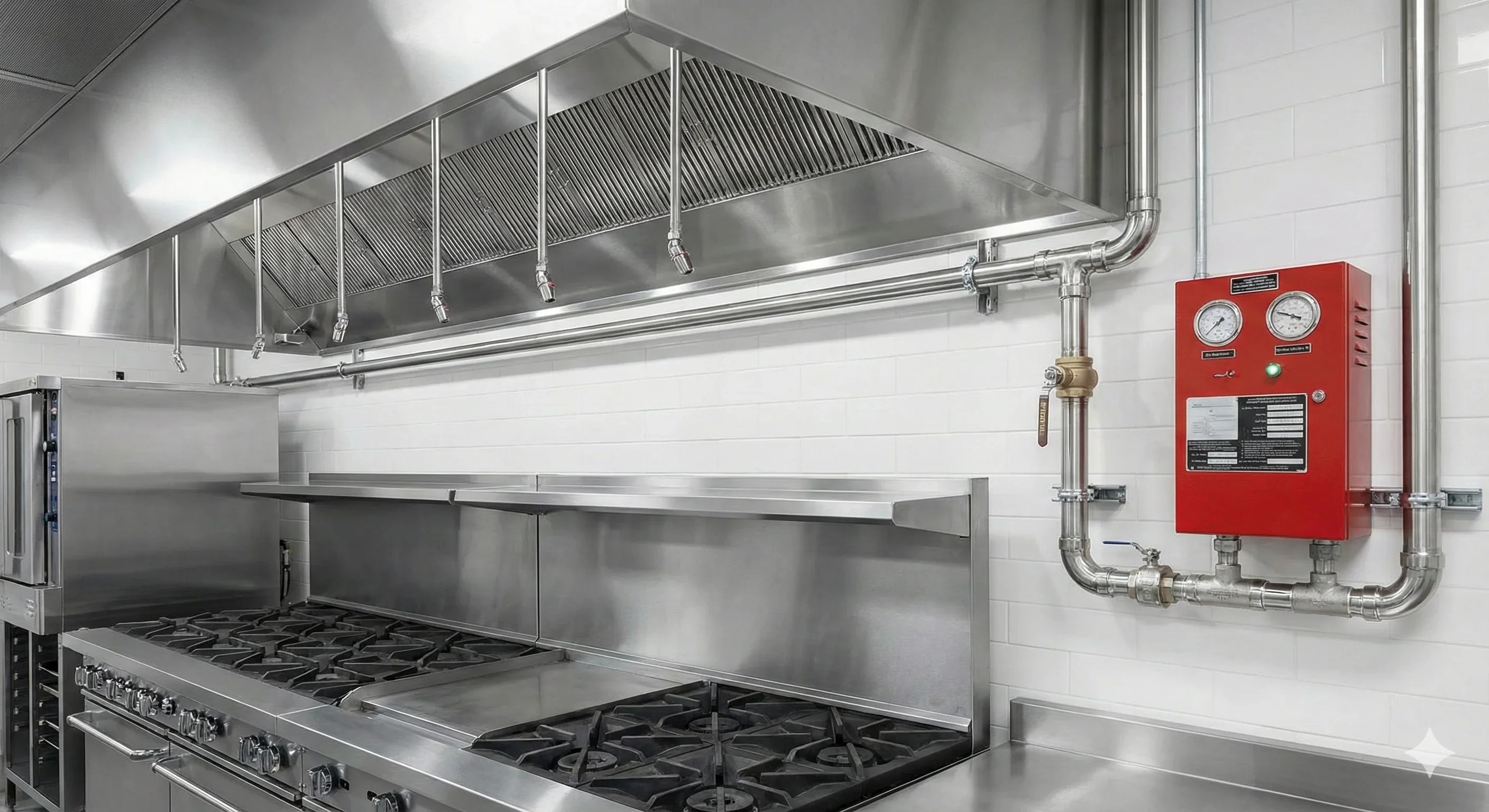 Kitchen hood fire suppression system